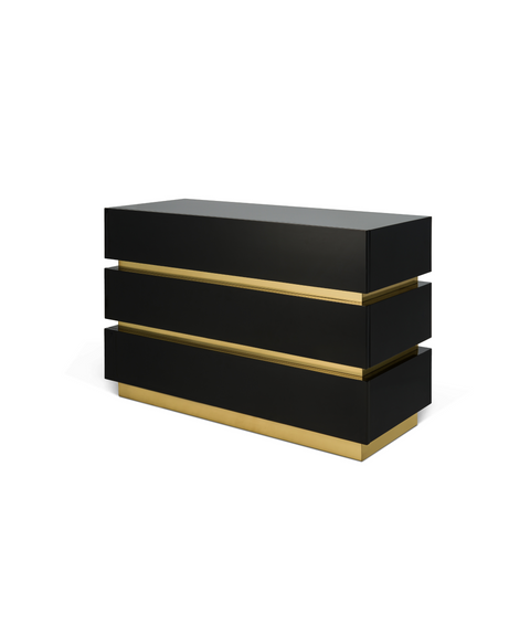 BANDED CHEST OF DRAWERS